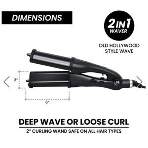 Professional Grade Waver & Curling Iron – 2" Ceramic - 450°F